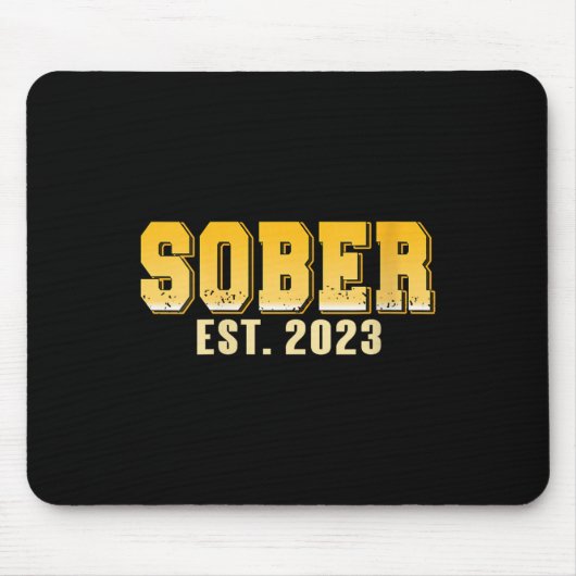Erholung Sober Est 2023 Reiseroute Meilen Mousepad (Vorne)