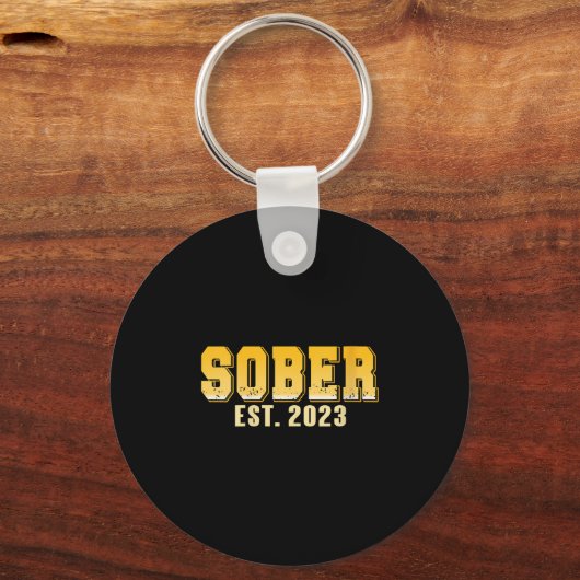 Erholung Sober Est 2023 Reiseroute Meilen Schlüsselanhänger (Vorderseite)