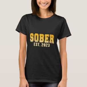 Erholung Sober Est 2023 Reiseroute Meilen T-Shirt
