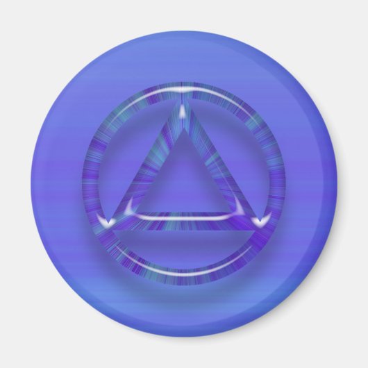 Erholung Sobriety Magnet Kreis und Dreieck (Vorne)