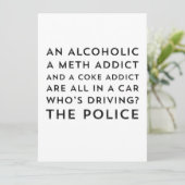 Erholung Spaß Sarcastic 12 Step Grußkarte (Stehend Vorderseite)