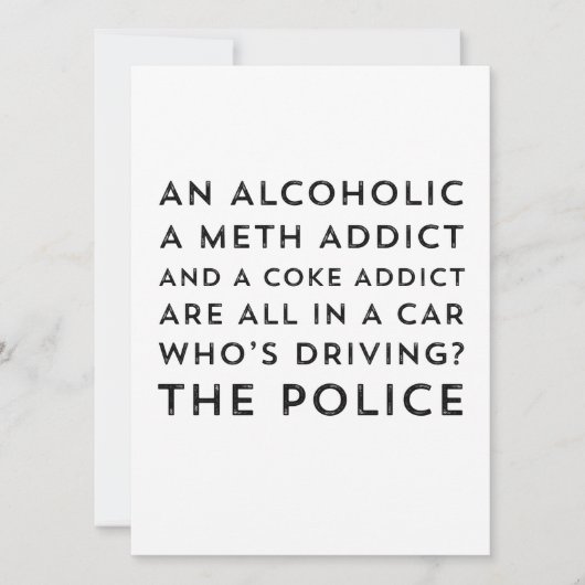 Erholung Spaß Sarcastic 12 Step Grußkarte (Vorderseite)