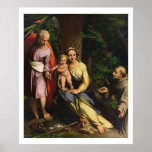 Erholung über den Flug nach Ägypten, c.1515 (Erdöl Poster