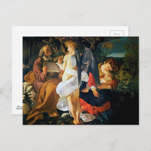 Erholung über den Flug nach Ägypten durch Caravagg Postkarte (Vorne/Hinten)