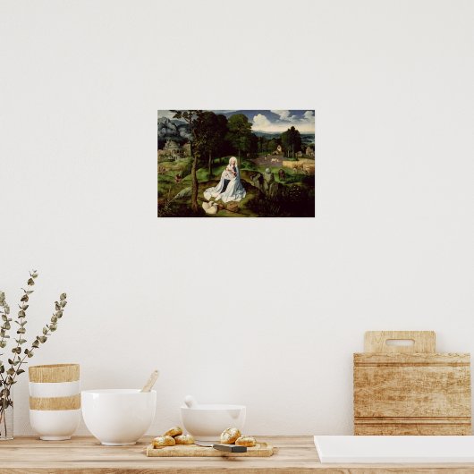 Erholung über den Flug nach Ägypten Poster (Küche)