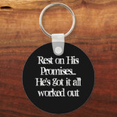 "ERHOLUNG ÜBER SEINE VERSPRECHUNGEN" SCHLÜSSELANHÄNGER (Vorderseite)