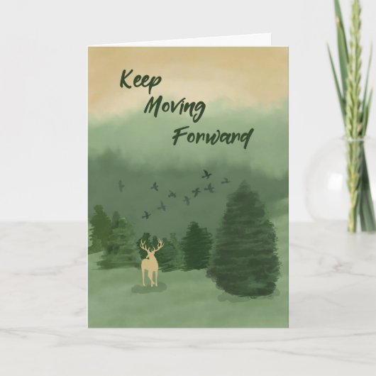 Erholung unterstützt Grüne Landschaft Hirsch Everg Karte (Vorderseite)