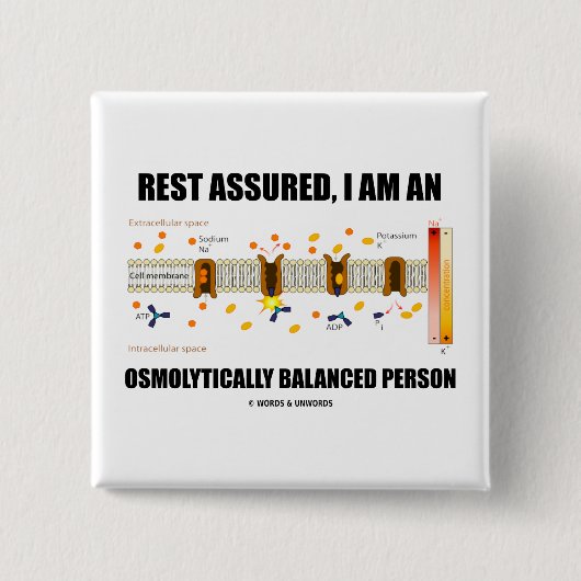 Erholung versicherte mir sind eine Osmolytically Button (Vorderseite)