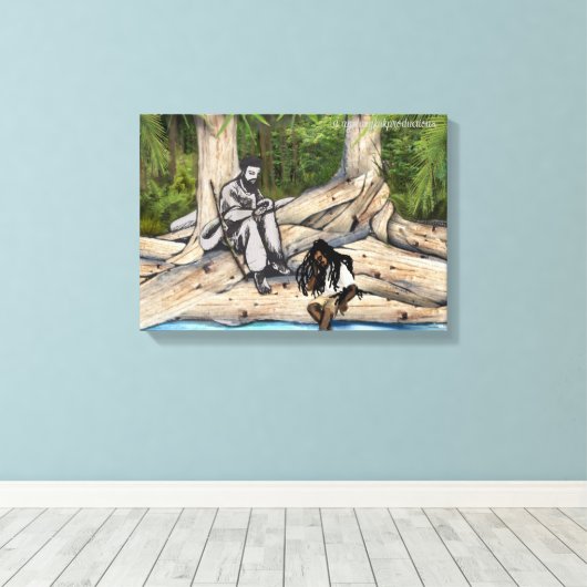 Erholung von Samuel Dickerson Leinwanddruck (Insitu (Holzboden))