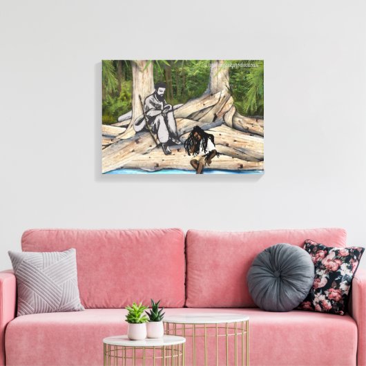 Erholung von Samuel Dickerson Leinwanddruck (Insitu (Wohnzimmer))