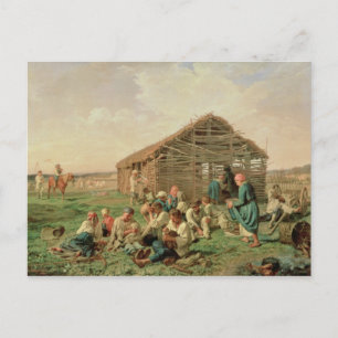 Erholung während der Hay, 1861 Postkarte