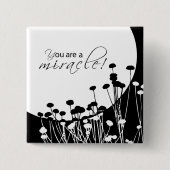 Erholung Wunder, Schwarz und Weiß Button (Vorderseite)