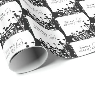 Erholung Wunder, Schwarz und Weiß Geschenkpapier