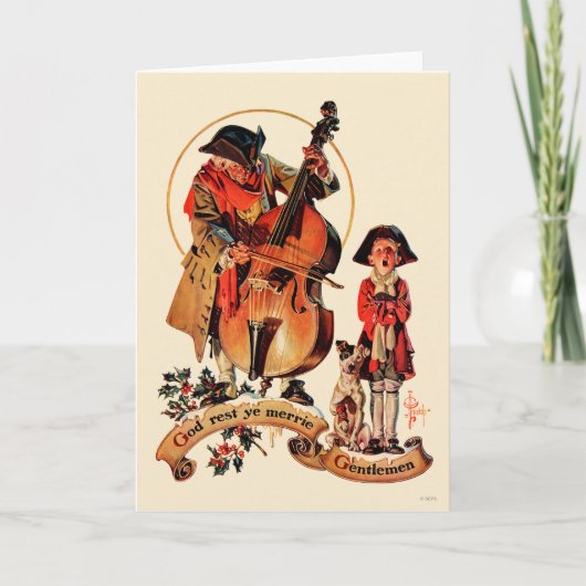 Erholung Ye Merrie Gentlemen Feiertagskarte (Vorderseite)