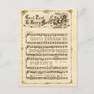 Erholung Ye Merry Gentlemen CC0604 Postcard Feiertagspostkarte