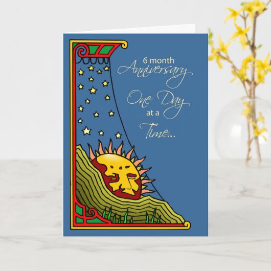 Erholung zum 6. Jahrestag Karte (Gelbe Blume)