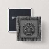 Erholungs-Nüchternheits-nüchternes Knopf-Button Button (Vorne & Hinten)