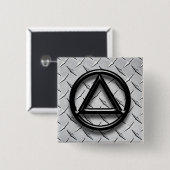 Erholungs-Nüchternheits-nüchternes Knopf-Button Button (Vorne & Hinten)