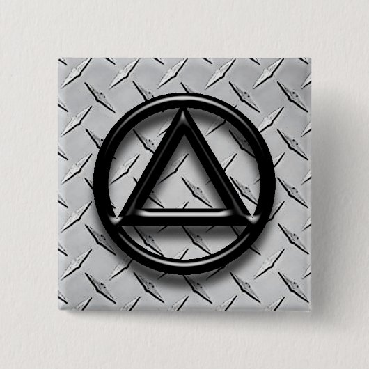 Erholungs-Nüchternheits-nüchternes Knopf-Button Button (Vorderseite)