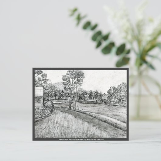 Erholungsgebiete an den Twin Seen ~ NoWest Pennsyl Postkarte (Stehend Vorderseite)