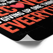 Erholungsmotivation Suchtbewusstsein Inspiration Poster (Ecke)