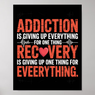 Erholungsmotivation Suchtbewusstsein Inspiration Poster