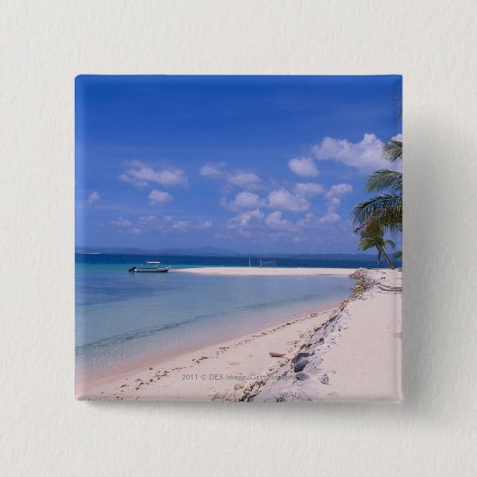 Erholungsort auf dem Strand Button (Vorderseite)
