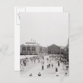 Erholungsorttouristen auf Esplanade Postkarte (Vorne/Hinten)