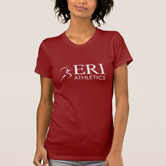 ERI Leichtathletik - rote kurze Hülsen-Frauen T-Shirt (Vorderseite)