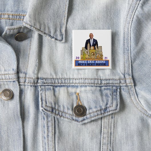 Eric Adams 2021 NYC Mayor Button (Beispiel)