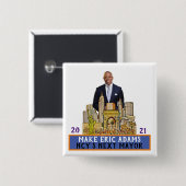 Eric Adams 2021 NYC Mayor Button (Vorne & Hinten)
