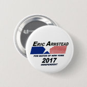 Eric Armstead für NYC Bürgermeister 2017 Button (Vorne & Hinten)
