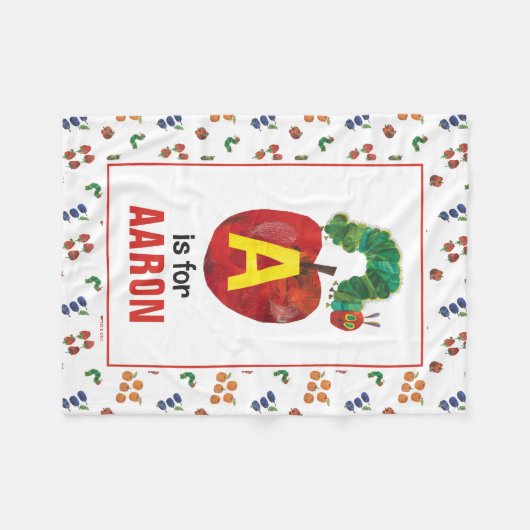 Eric Carle | A is For Apple Fleecedecke (Vorderseite (Horizontal))