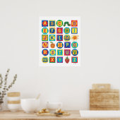 Eric Carle | Alphabet-Blöcke Muster Poster (Küche)