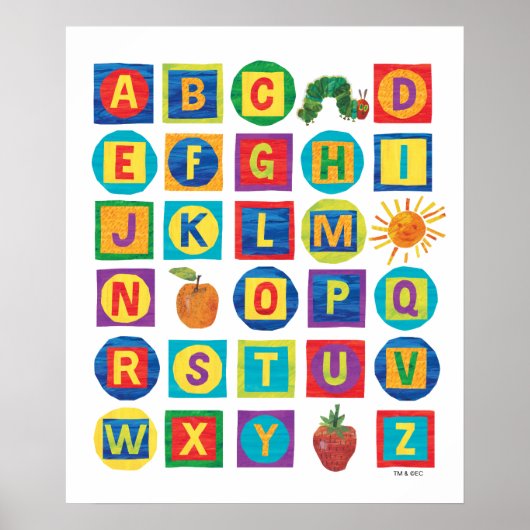Eric Carle | Alphabet-Blöcke Muster Poster (Vorne)