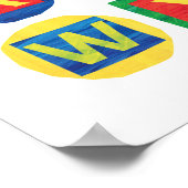 Eric Carle | Alphabet Blocks Pattern Poster (Ecke)