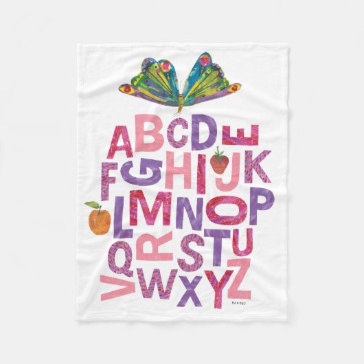 Eric Carle | Alphabet Butterfly Pattern Fleecedecke (Vorderseite)