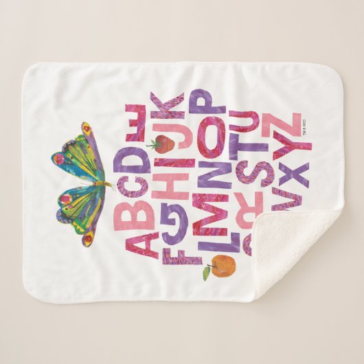Eric Carle | Alphabet Butterfly Pattern Sherpadecke (Vorderseite (Horizontal))