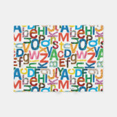 Eric Carle | Alphabet Muster Buchstaben Fleecedecke (Vorderseite (Horizontal))