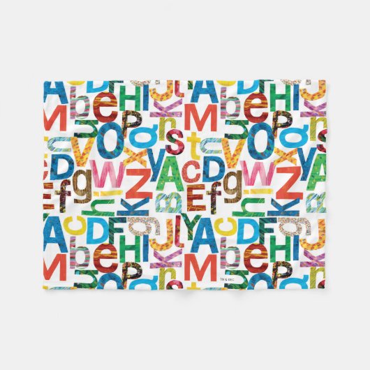 Eric Carle | Alphabet Muster Buchstaben Fleecedecke (Vorderseite (Horizontal))