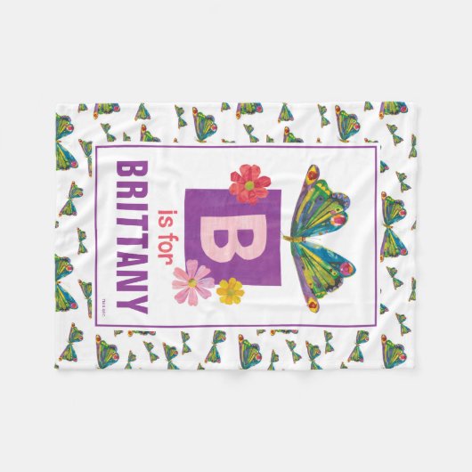 Eric Carle | B ist für Butterfly Fleecedecke (Vorderseite (Horizontal))