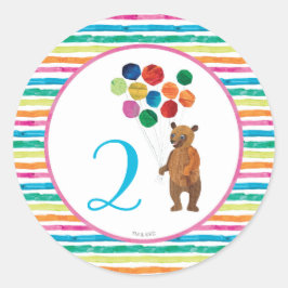 Eric Carle | Beary Rainbow Birthday Runder Aufkleber