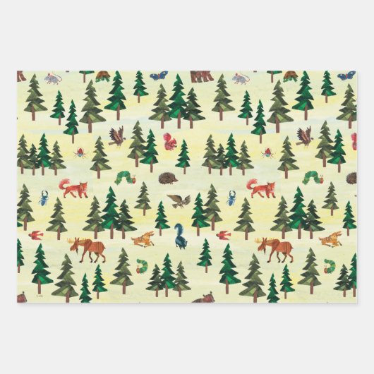 Eric Carle | Bereit für das Muster "Forest Fun" Geschenkpapier Set (Vorderseite 2)