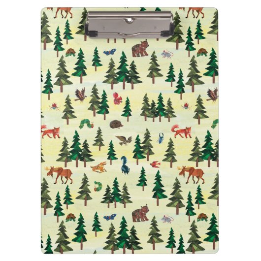 Eric Carle | Bereit für das Muster "Forest Fun" Klemmbrett (Vorderseite)