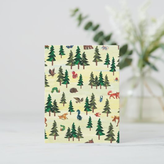 Eric Carle | Bereit für das Muster "Forest Fun" Postkarte (Stehend Vorderseite)