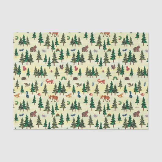 Eric Carle | Bereit für das Muster "Forest Fun" Seidenpapier (Vorderseite)