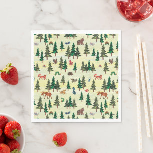 Eric Carle   Bereit für das Muster "Forest Fun" Serviette