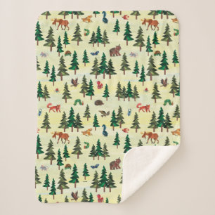 Eric Carle   Bereit für das Muster "Forest Fun" Sherpadecke