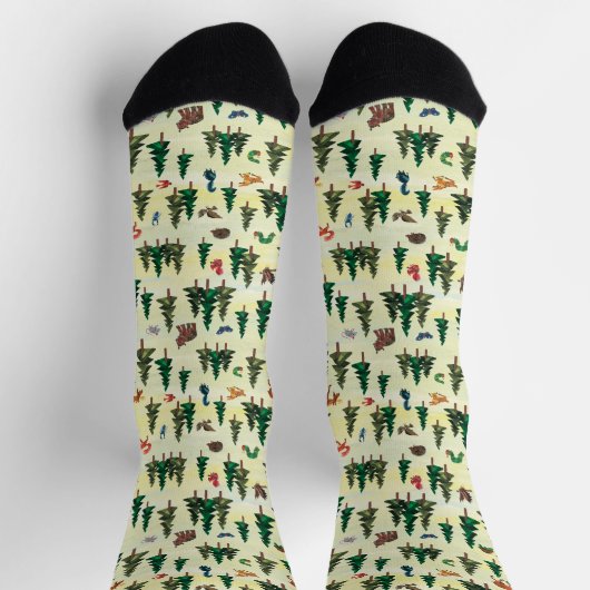 Eric Carle | Bereit für das Muster "Forest Fun" Socken (Oben)
