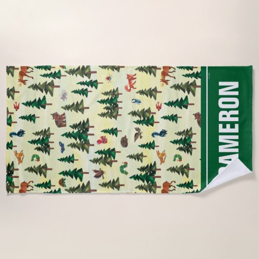 Eric Carle | Bereit für das Muster "Forest Fun" Strandtuch (Vorderseite)